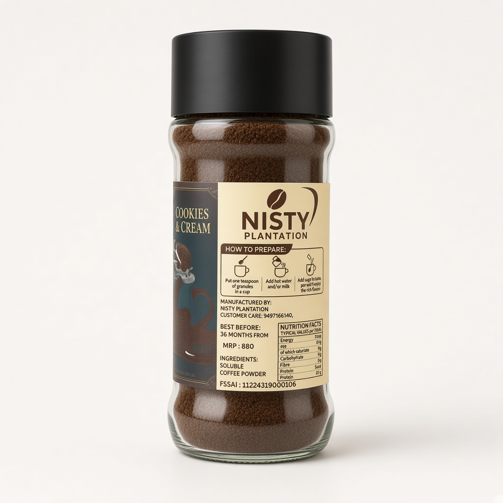 Cookies & Cream Instant Coffee – 110g – image 2